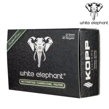 White Elephant pipfilter förpackning vinkel kolfilter pipa