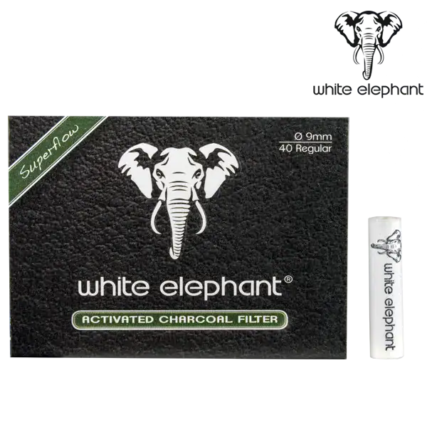 White Elephant pipfilter original förpackning kolfilter piptillbehör