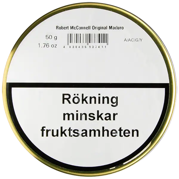 Robert McConell Maduro Forpackning Baksida